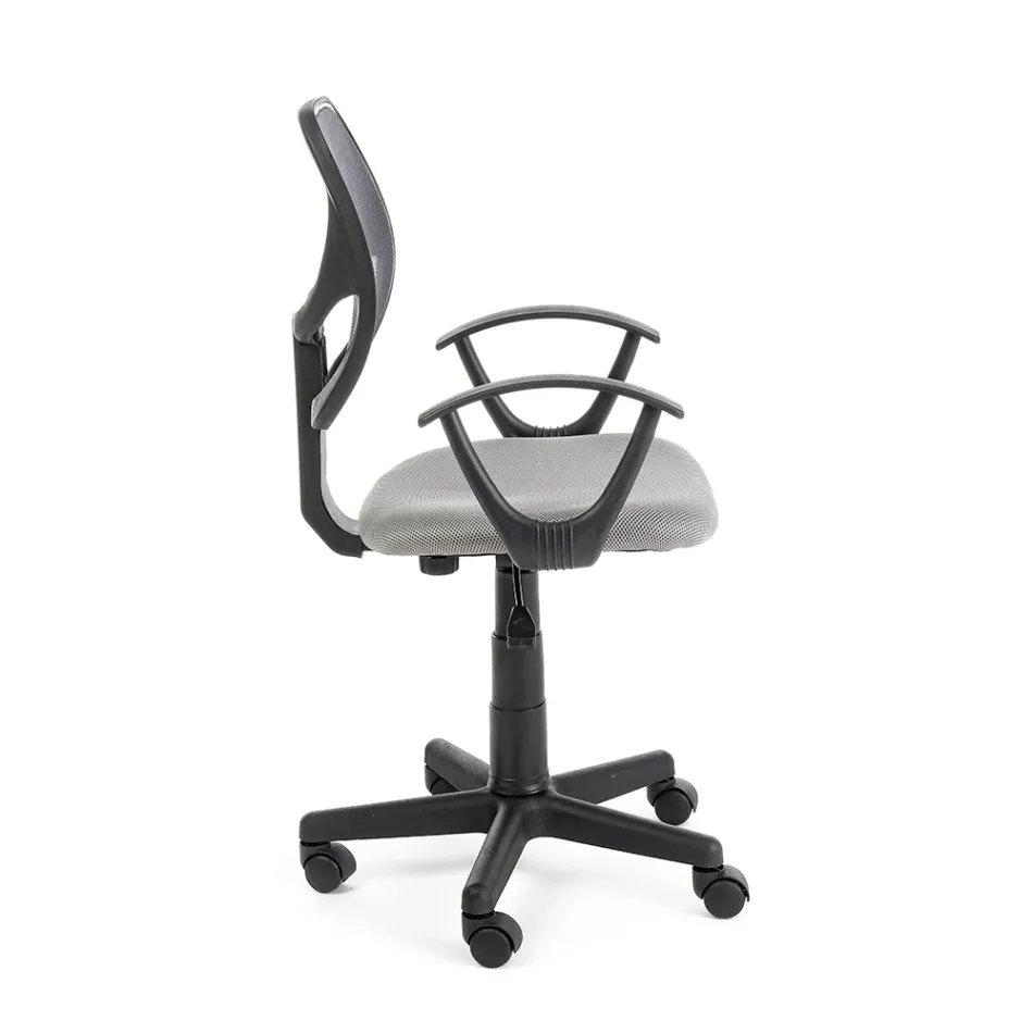 Sedia Girevole per Ufficio in Nylon e Tessuto a Rete di 3 Colori - Rasha Viadurini