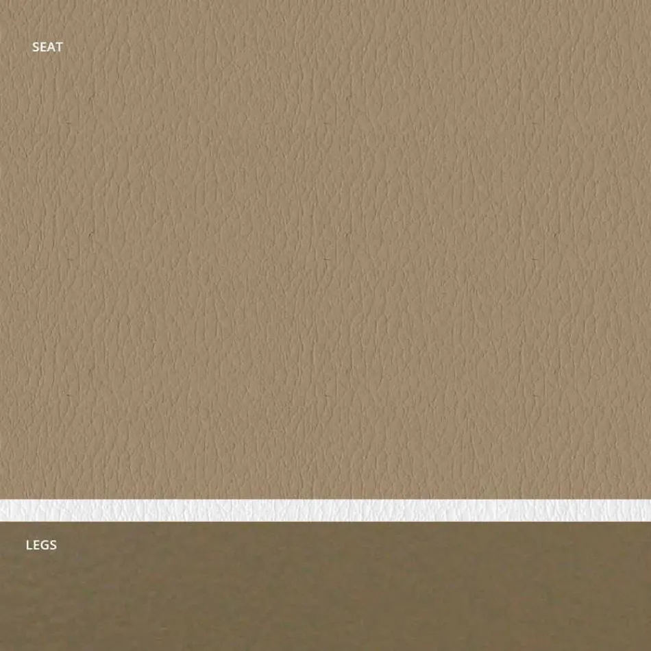 Sedia Imbottita in Acciaio e Seduta Ecopelle con Bordo Bianco – Nirvana Viadurini