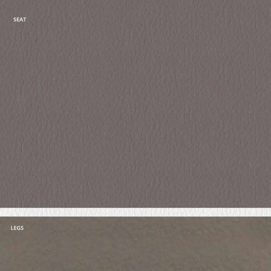 Sedia Imbottita in Acciaio e Seduta Ecopelle con Bordo Bianco – Nirvana Viadurini