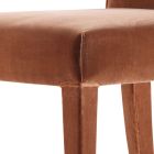 Sedia imbottita in legno massello living Grilli Zarafa fatta in Italia, 2 pezzi Viadurini
