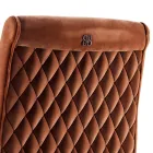 Sedia imbottita in legno massello living Grilli Zarafa fatta in Italia, 2 pezzi Viadurini