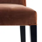 Sedia imbottita in legno massello living Grilli Zarafa fatta in Italia, 2 pezzi Viadurini