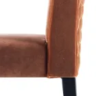 Sedia imbottita in legno massello living Grilli Zarafa fatta in Italia, 2 pezzi Viadurini