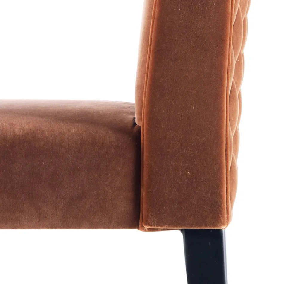 Sedia imbottita in legno massello living Grilli Zarafa fatta in Italia, 2 pezzi Viadurini