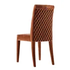 Sedia imbottita in legno massello living Grilli Zarafa fatta in Italia, 2 pezzi Viadurini