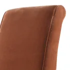 Sedia imbottita in legno massello living Grilli Zarafa fatta in Italia, 2 pezzi Viadurini