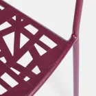 Sedia Impilabile da Esterno in Acciaio Finitura Opaca, 4 Pezzi - Ralia Viadurini