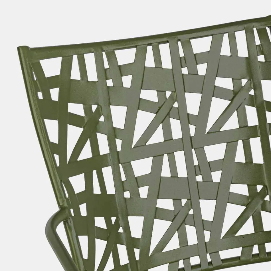 Sedia Impilabile da Esterno in Acciaio Finitura Opaca, 4 Pezzi - Ralia Viadurini