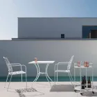Sedia Impilabile da Esterno in Acciaio Finitura Opaca, 4 Pezzi - Ralia Viadurini
