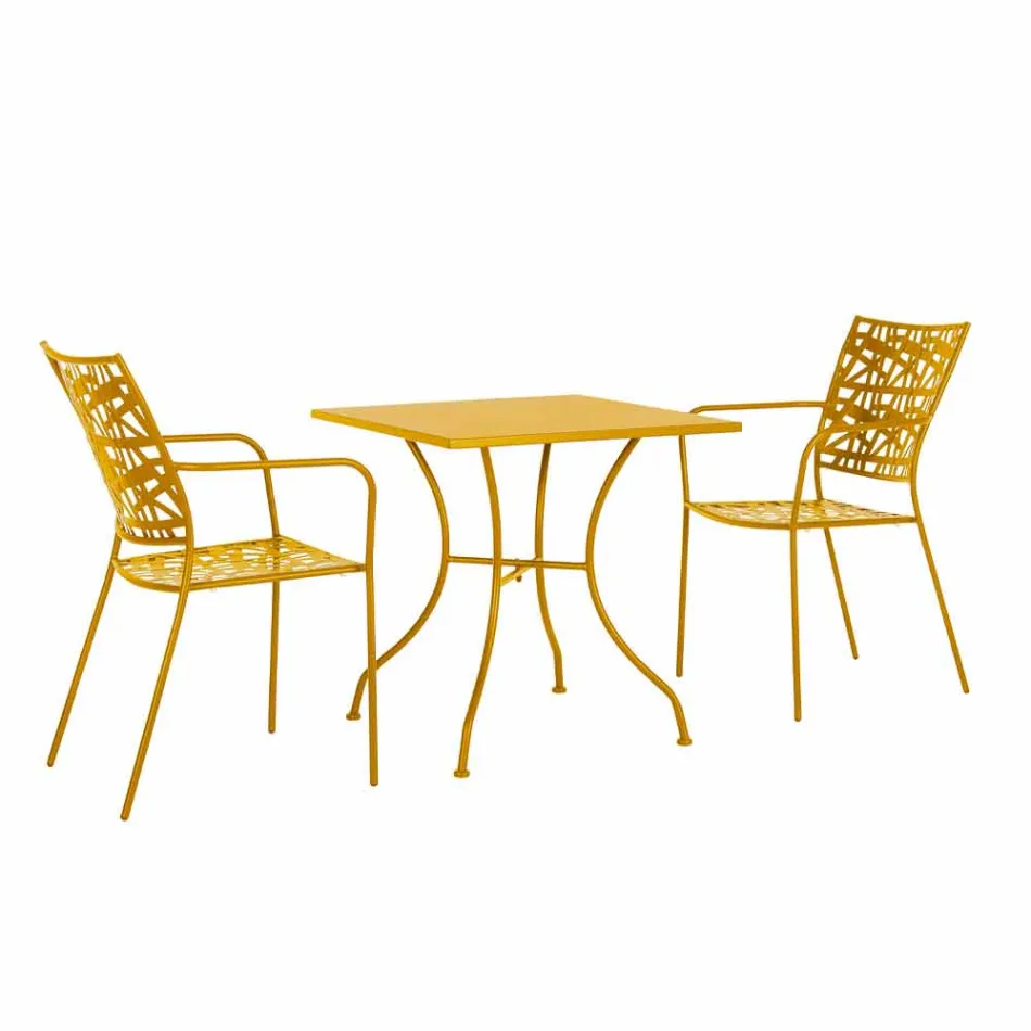 Sedia Impilabile da Esterno in Acciaio Finitura Opaca, 4 Pezzi - Ralia Viadurini