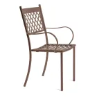 Sedia Impilabile da Esterno in Acciaio Zincato Made in Italy 4 Pezzi - Celia Viadurini