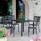 Sedia Impilabile da Esterno in Acciaio Zincato Made in Italy 4 Pezzi - Celia Viadurini