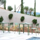 Sedia Impilabile da Esterno in Metallo Colorato Made in Italy 4 Pezzi - Pixie Viadurini