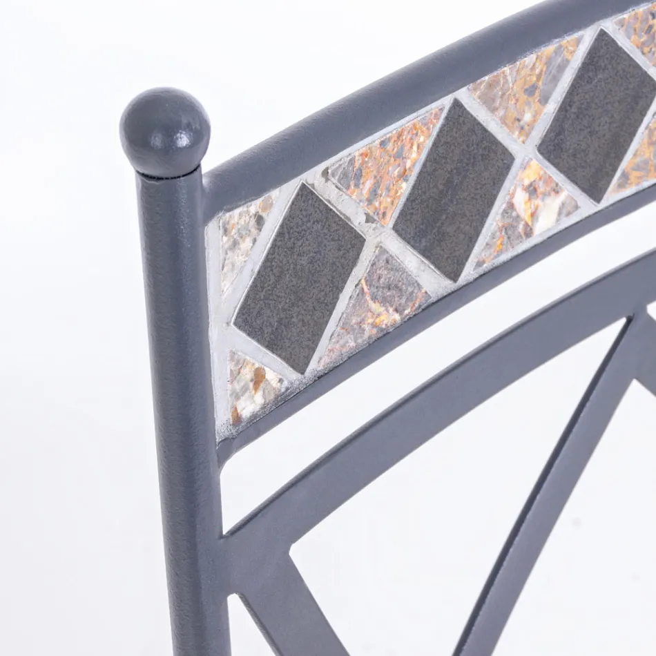 Sedia Impilabile da Giardino in Acciaio con o Senza Braccioli - Letizia Viadurini