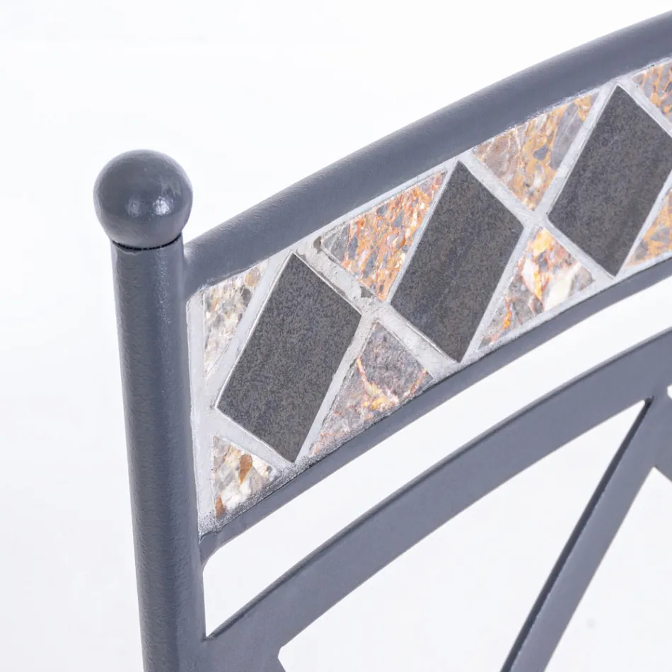 Sedia Impilabile da Giardino in Acciaio con o Senza Braccioli - Letizia Viadurini