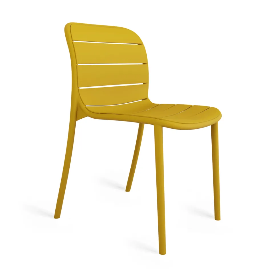Sedia Impilabile da Giardino in Polipropilene Colorato di Design - Matisse Viadurini