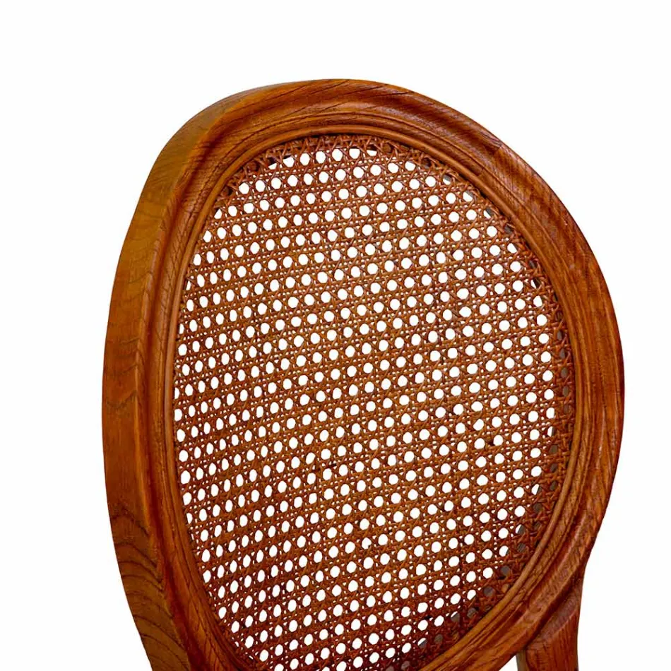 Sedia Impilabile da Soggiorno in Legno di Ailando e Paglia di Vienna - Laguna Viadurini