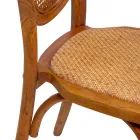 Sedia Impilabile da Soggiorno in Legno di Ailando e Paglia di Vienna - Laguna Viadurini