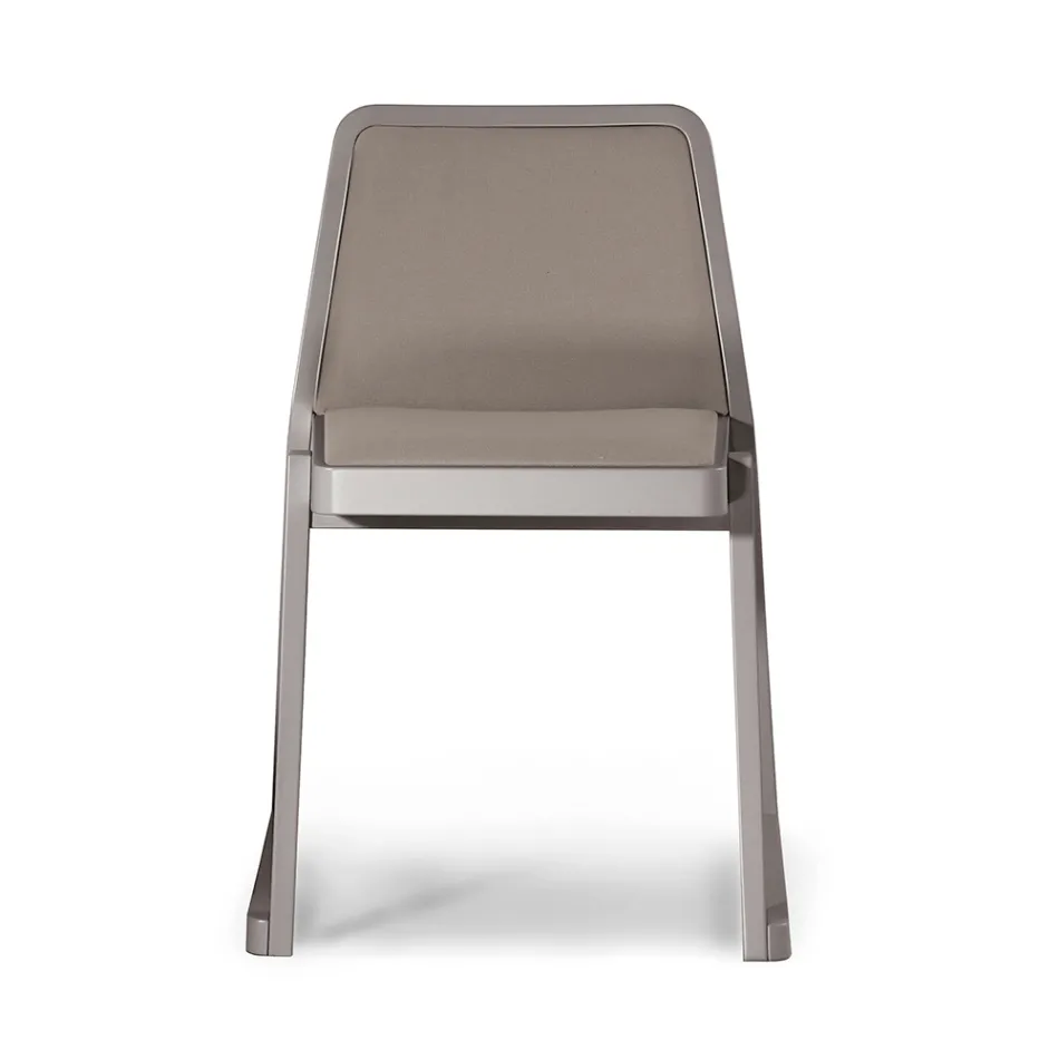 Sedia Impilabile in Legno con Seduta in Velluto Made in Italy, 2 Pezzi - Lipsia Viadurini