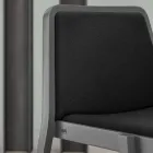 Sedia Impilabile in Legno con Seduta in Velluto Made in Italy, 2 Pezzi - Lipsia Viadurini