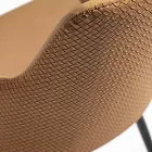 Sedia in Ecopelle con Schienale Decorato e Base in Metallo Nero, 2 Pezzi - Nima Viadurini