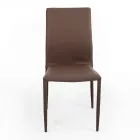 Sedia in ecopelle di design moderno Desio, per cucina o sala da pranzo Viadurini