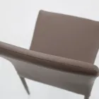 Sedia in ecopelle di design moderno Desio, per cucina o sala da pranzo Viadurini
