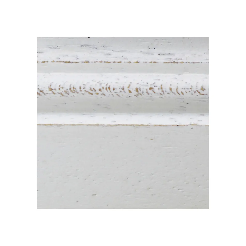 Sedia in Legno Bianco Spigolato e Tessuto Juma Beige Made in Italy - Diamante Viadurini