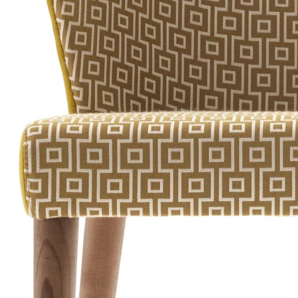 Sedia in legno massello moderna imbottita Grilli York made in Italy, 2 pezzi Viadurini