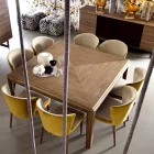 Sedia in legno massello moderna imbottita Grilli York made in Italy, 2 pezzi Viadurini