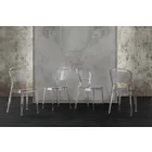 Sedia in Policarbonato Trasparente, Design Moderno - Yanis Viadurini