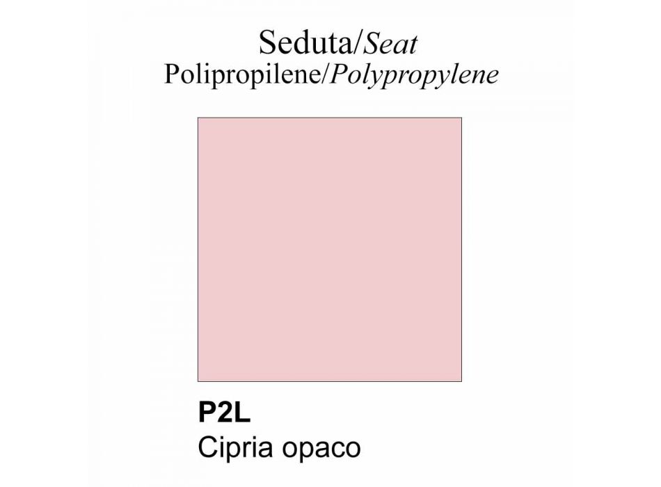 Sedia in Polipropilene e Faggio Realizzata in Italia, 2 Pezzi - Connubia Tuka Viadurini