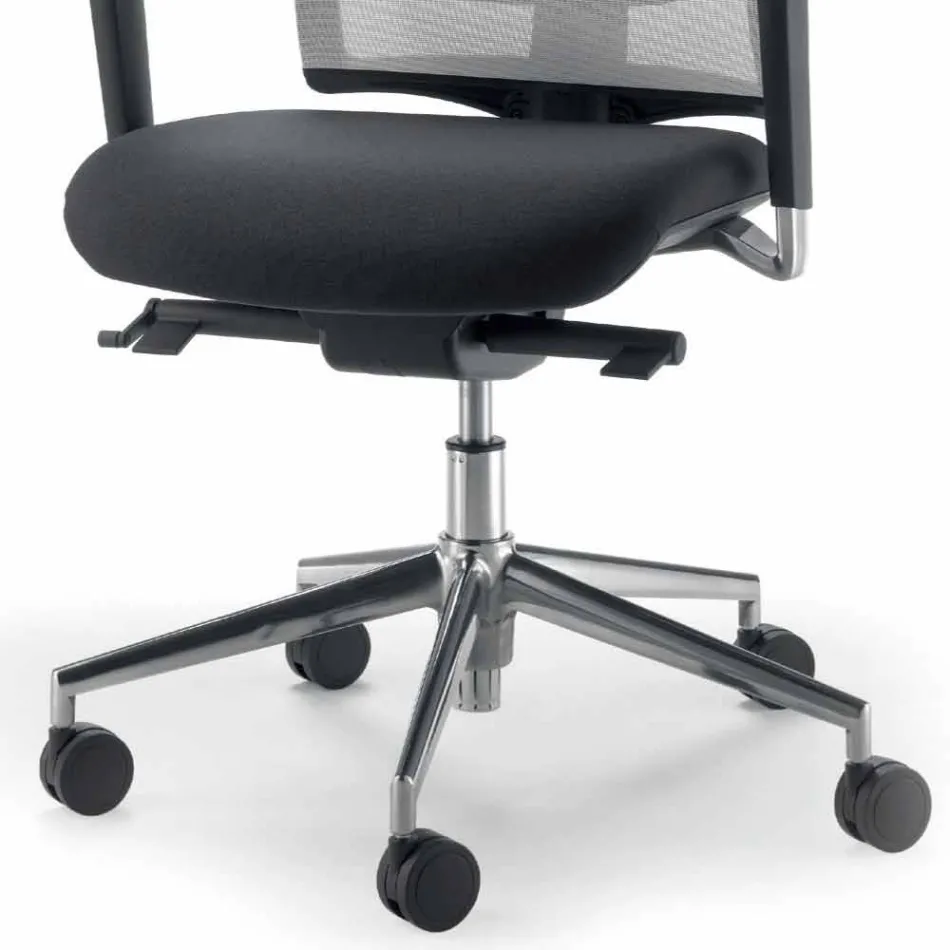 Sedia in similpelle semidirezionale ed operativa made in Italy Mina Viadurini