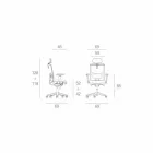 Sedia in similpelle semidirezionale ed operativa made in Italy Mina Viadurini