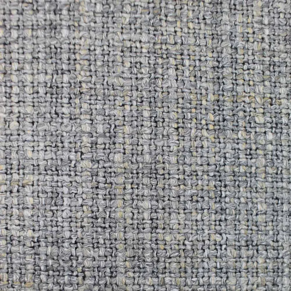 Sedia in Tessuto con Struttura in Metallo Nero di Lusso Made in Italy - Cacao Viadurini