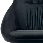 Sedia in Velluto e Acciaio Laccato RAL Made in Italy 4 Pezzi - Mariapina Viadurini