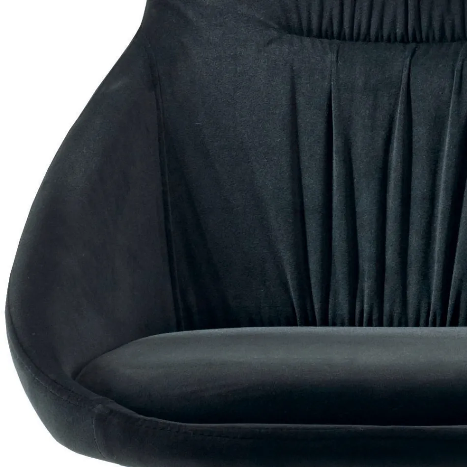 Sedia in Velluto e Acciaio Laccato RAL Made in Italy 4 Pezzi - Mariapina Viadurini