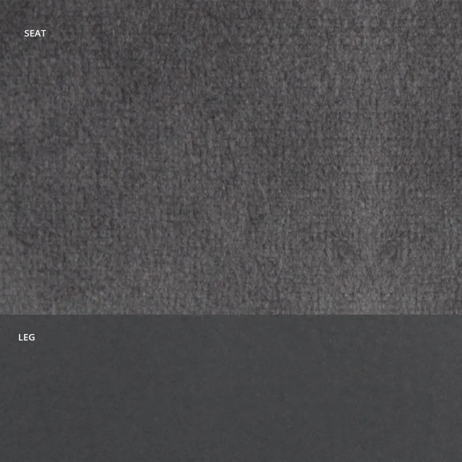 Sedia in Velluto e Acciaio Laccato RAL Made in Italy 4 Pezzi - Mariapina Viadurini