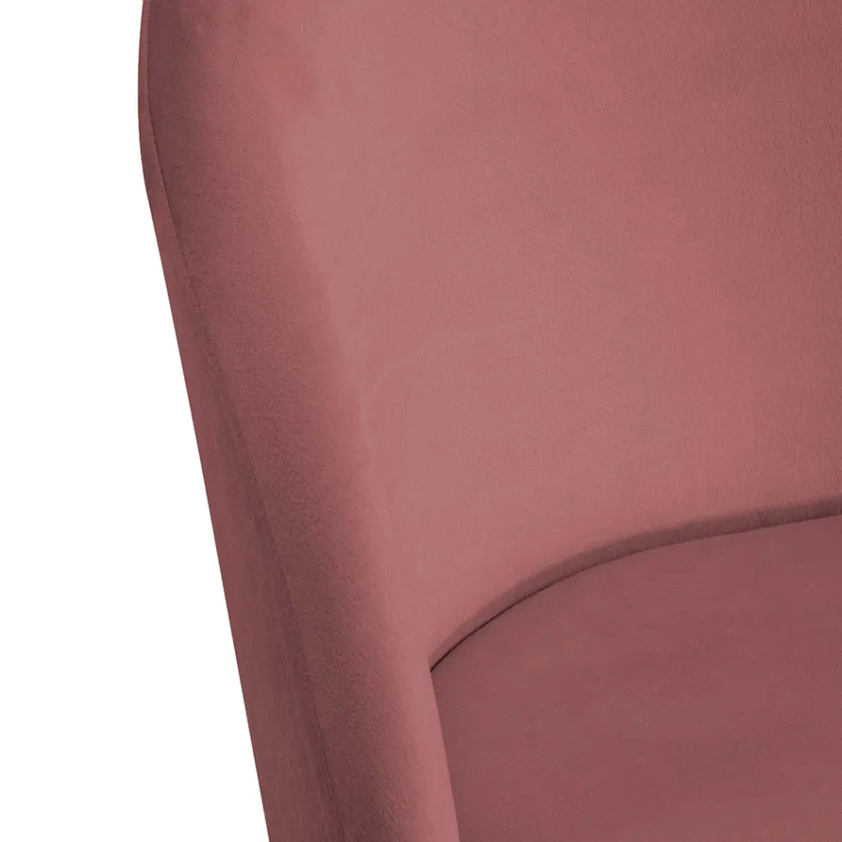 Sedia in Velluto e Struttura in Metallo di Diverse Finiture - Penna Viadurini