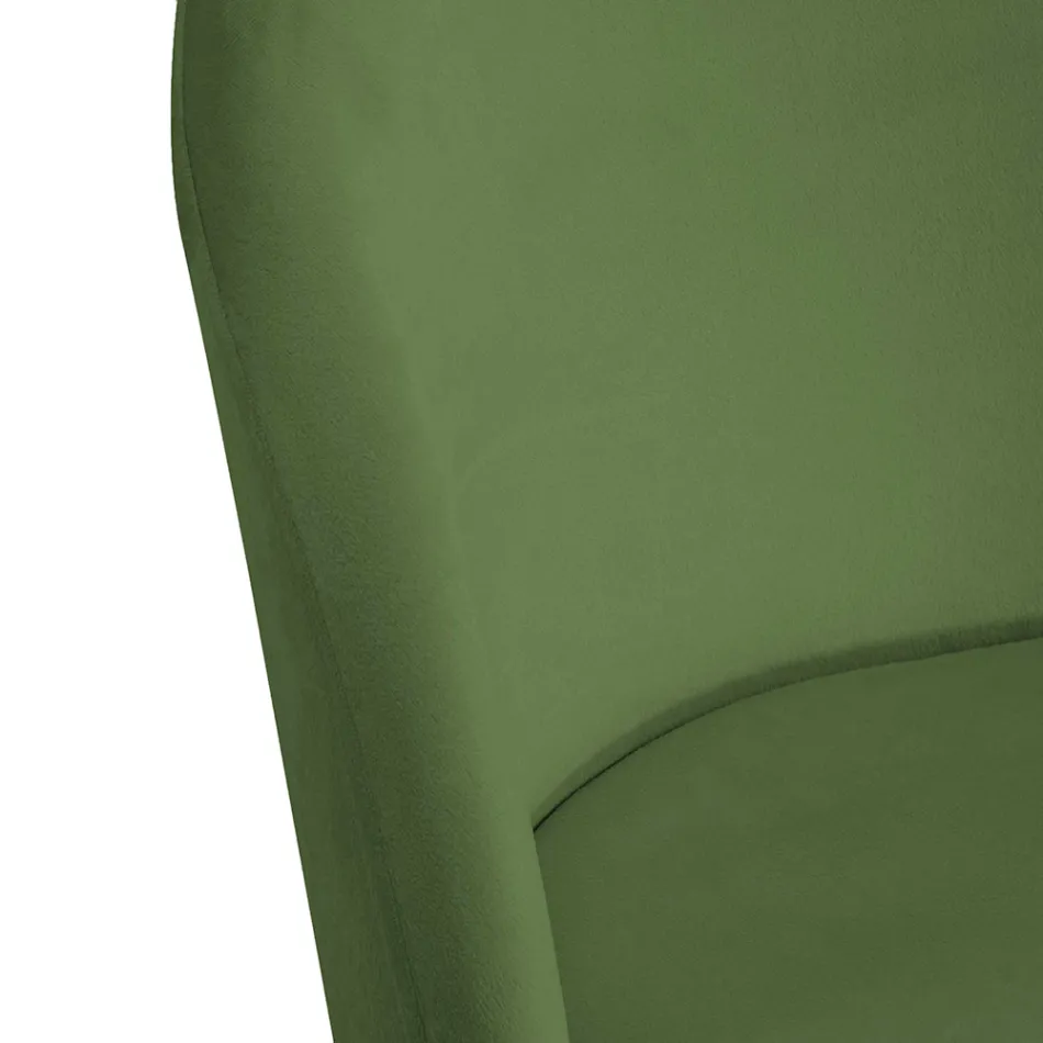 Sedia in Velluto e Struttura in Metallo di Diverse Finiture - Penna Viadurini