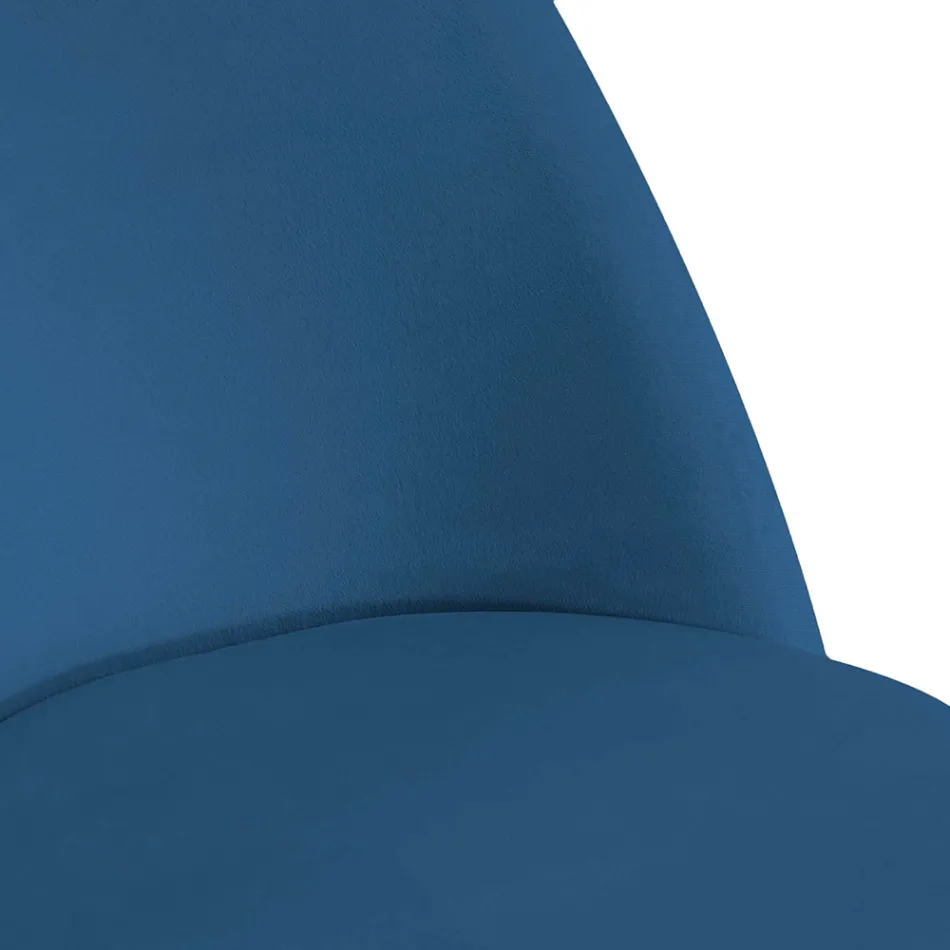 Sedia in Velluto e Struttura in Metallo di Diverse Finiture - Penna Viadurini