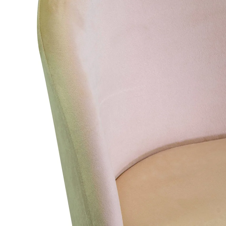 Sedia in Velluto e Struttura in Metallo di Diverse Finiture - Penna Viadurini