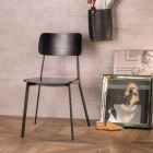 Sedia living di design moderno in legno e metallo, Elmas, 4 pezzi Viadurini