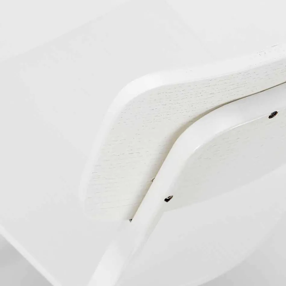 Sedia living di design moderno in legno e metallo, Elmas, 4 pezzi Viadurini