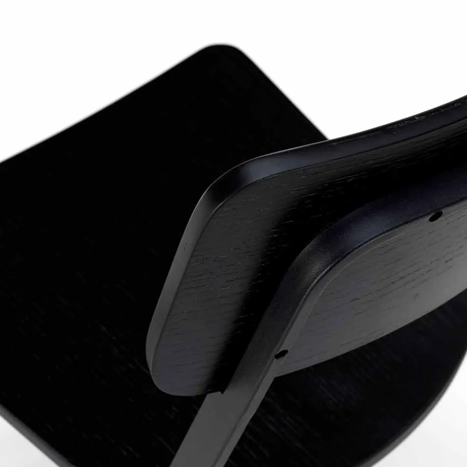 Sedia living di design moderno in legno e metallo, Elmas, 4 pezzi Viadurini