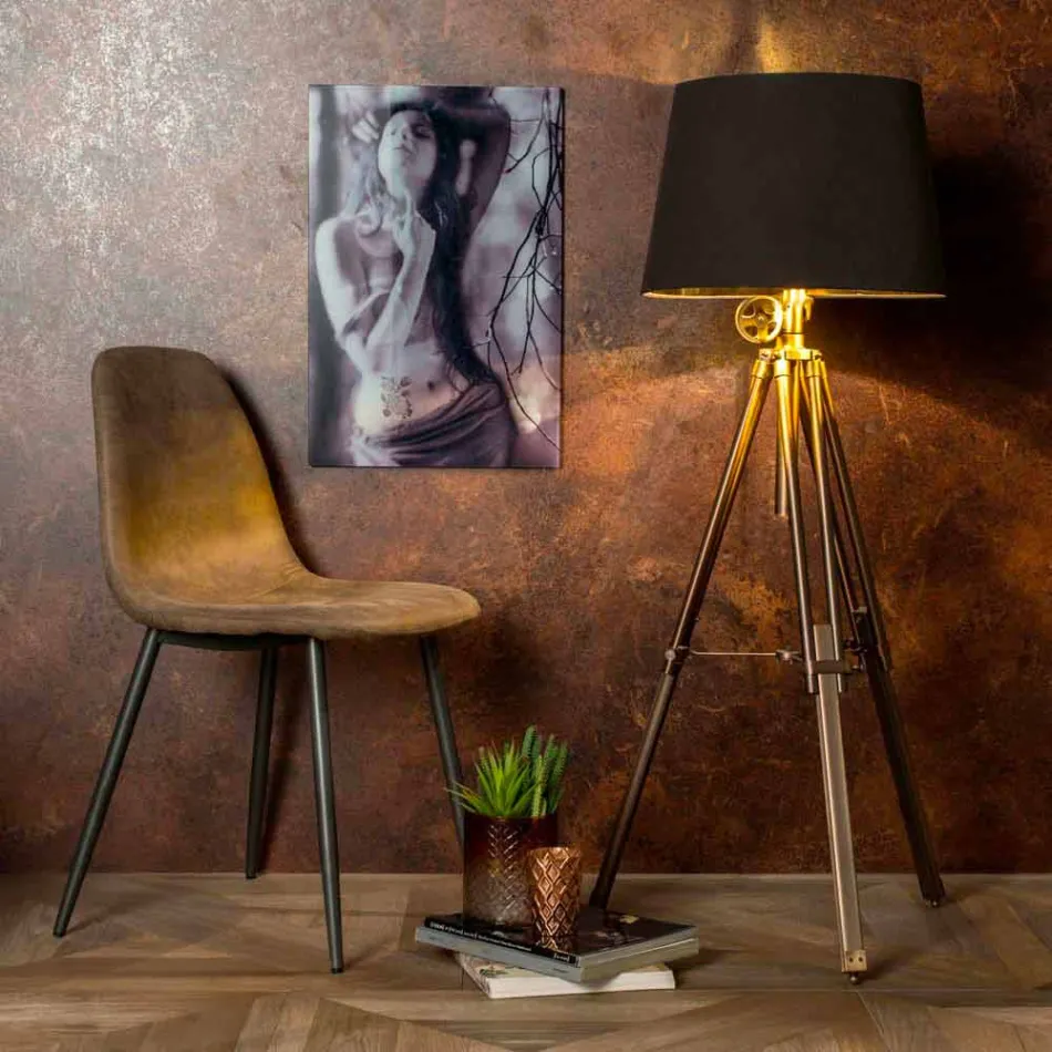 Sedia living di design moderno in similpelle, Elice, 4 pezzi Viadurini