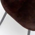 Sedia living di design moderno in similpelle, Elice, 4 pezzi Viadurini