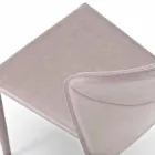 Sedia living moderna completamente rivestita in similpelle, Accadia, 4 pezzi Viadurini