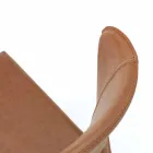 Sedia living moderna completamente rivestita in similpelle, Accadia, 4 pezzi Viadurini