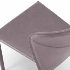 Sedia living moderna completamente rivestita in similpelle, Accadia, 4 pezzi Viadurini